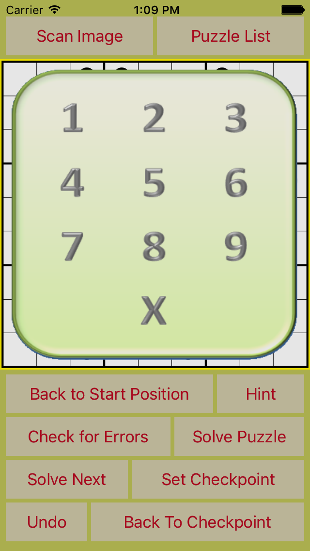 SudokuBuddy Number Pad